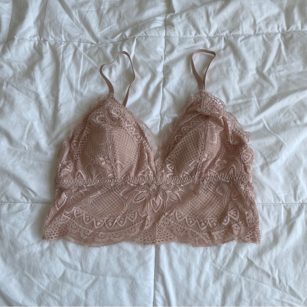 Lace Bralette in Blush Pink